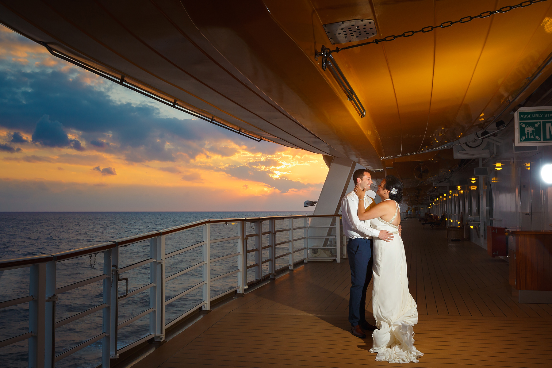 Disney Dream Cruise Bride Sunset Photo