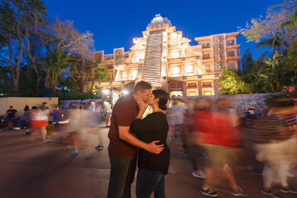 Orlando Engagement Photographer Photos in a crowd